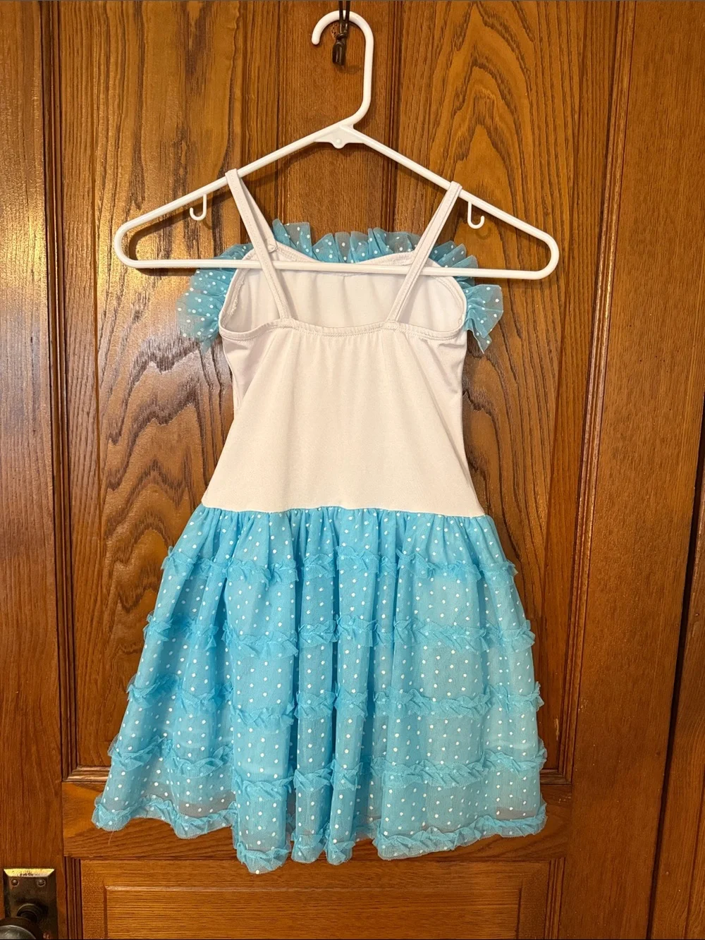 White and Light Blue Ruffle Tulle Tutu